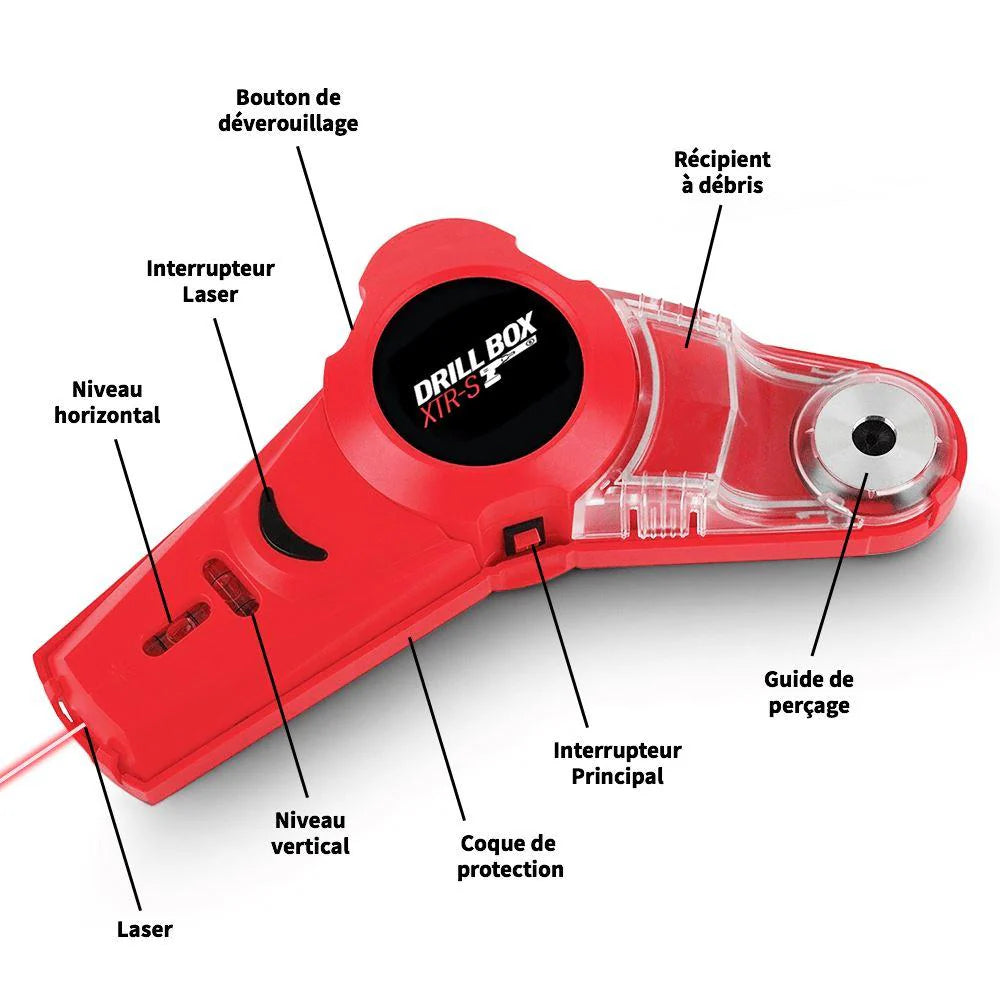 Assistant de perçage avec niveau laser